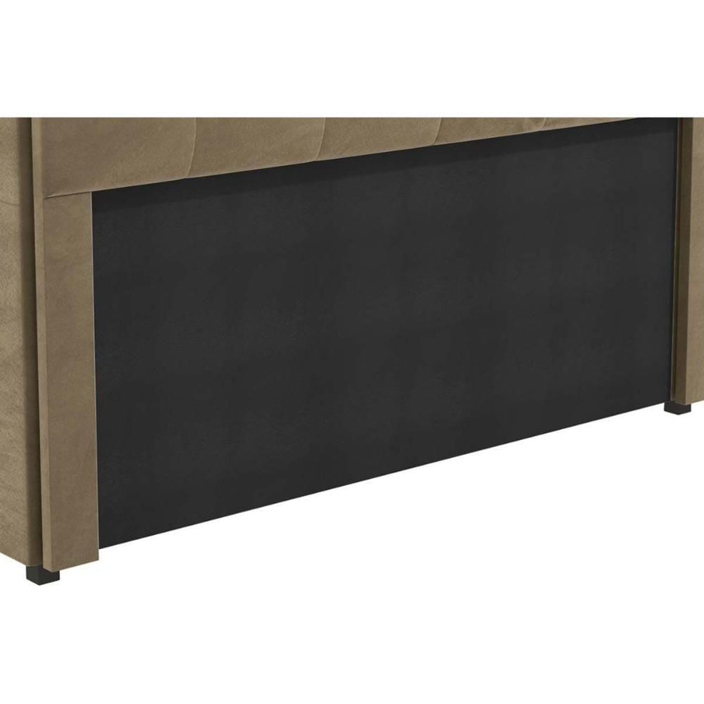 Cabeceira Cama Box Estofada King Cab010 Suede Bege - Kappesberg