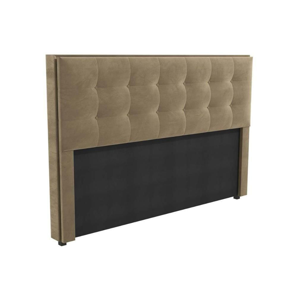 Cabeceira Cama Box Estofada King Cab010 Suede Bege - Kappesberg