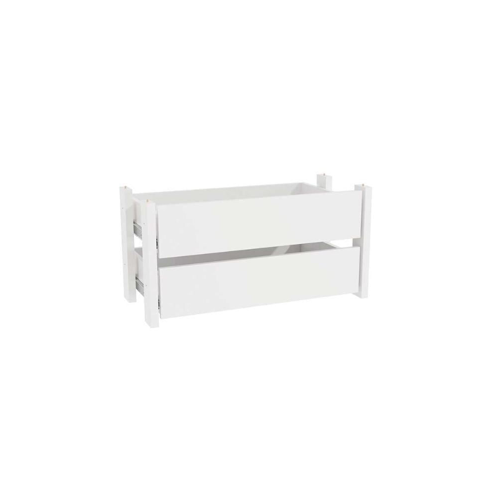 Modulado De Quarto Kit 2 Gavetas N528 38x76x42cm Adapt Branco - Kappesberg