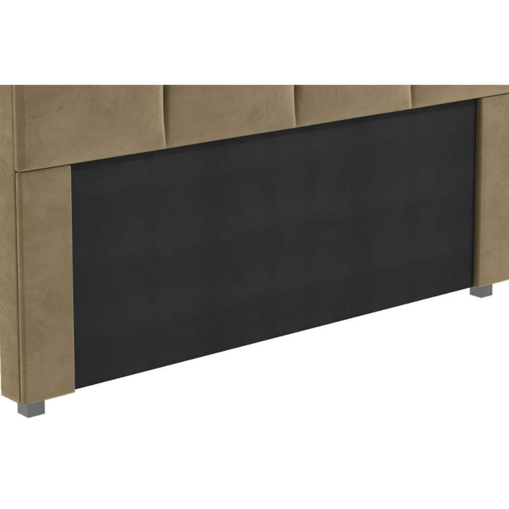 Cabeceira Cama Box Estofada Queen Cab011 Suede Bege - Kappesberg