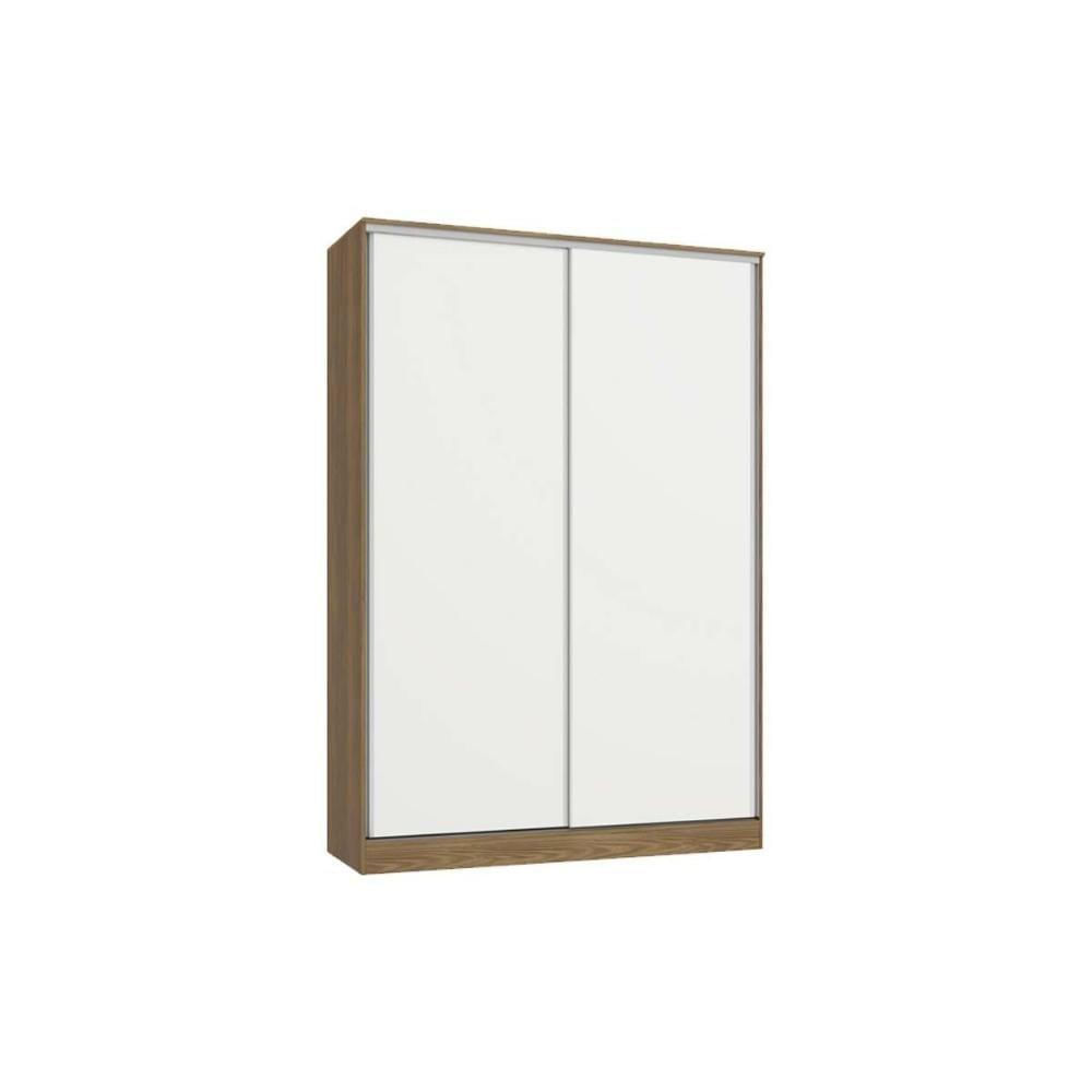 Modulado De Quarto Guarda Roupa C- 2 Portas De Correr E 2 Gavetas N537 Adapt Nogueira-branco