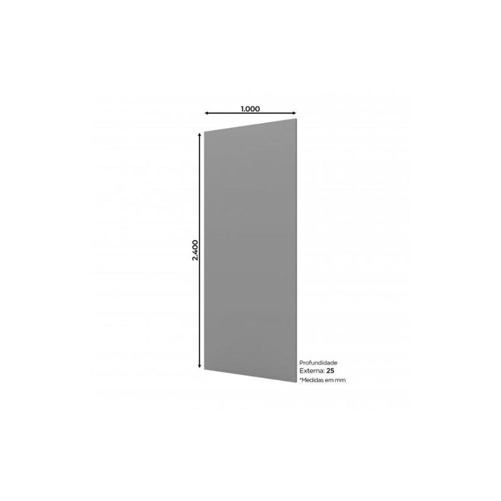 Módulo Cozinha Henn Belize Painel De Edição P- Fechamento 240x100x1.5cm Cinza-henn