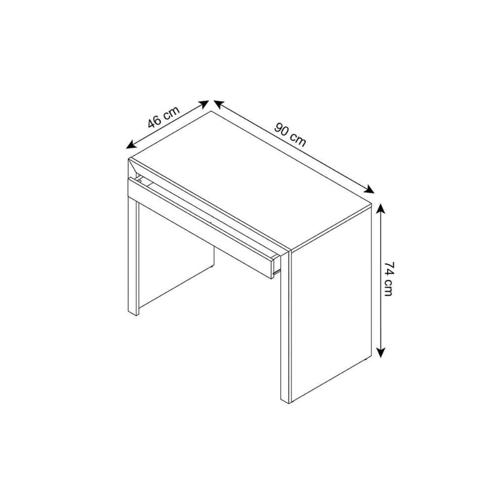 Mesa De Computador Me4107 1 Gaveta Nogal - Tecno Mobili