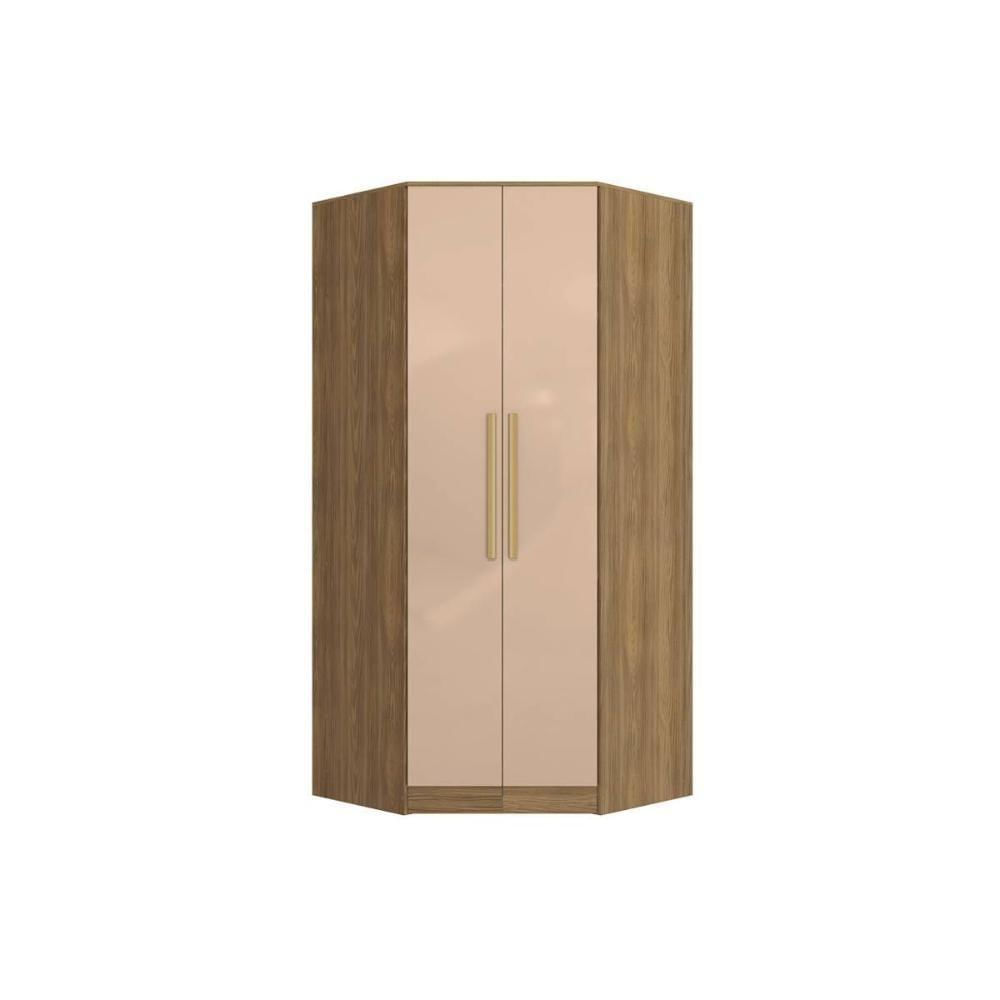 Modulado De Quarto Closet De Canto Oblíquo N531 C- 2 Portas Adapt Nogueira-macadamia - Kappesberg