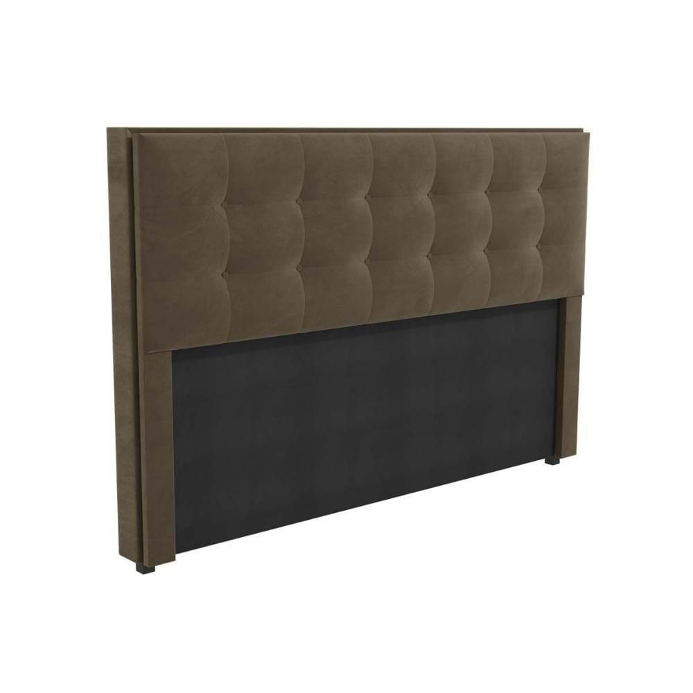 Cabeceira Cama Box Estofada King Cab010 Boucle Chocolate - Kappesberg