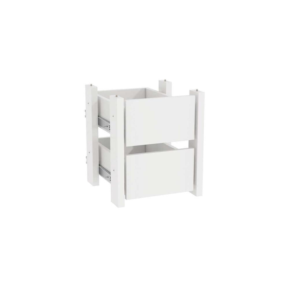 Modulado De Quarto Kit 2 Gavetas N527 38x33x42cm Adapt Branco - Kappesberg