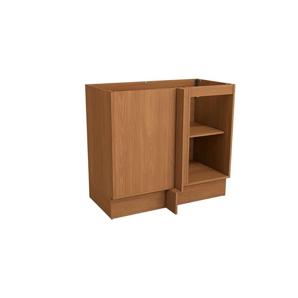 Gabinete De Cozinha Modulado Balcão Canto Reto Ciela R627 Com 1 Porta Sem Tampo 98cm Canela - Kappesberg