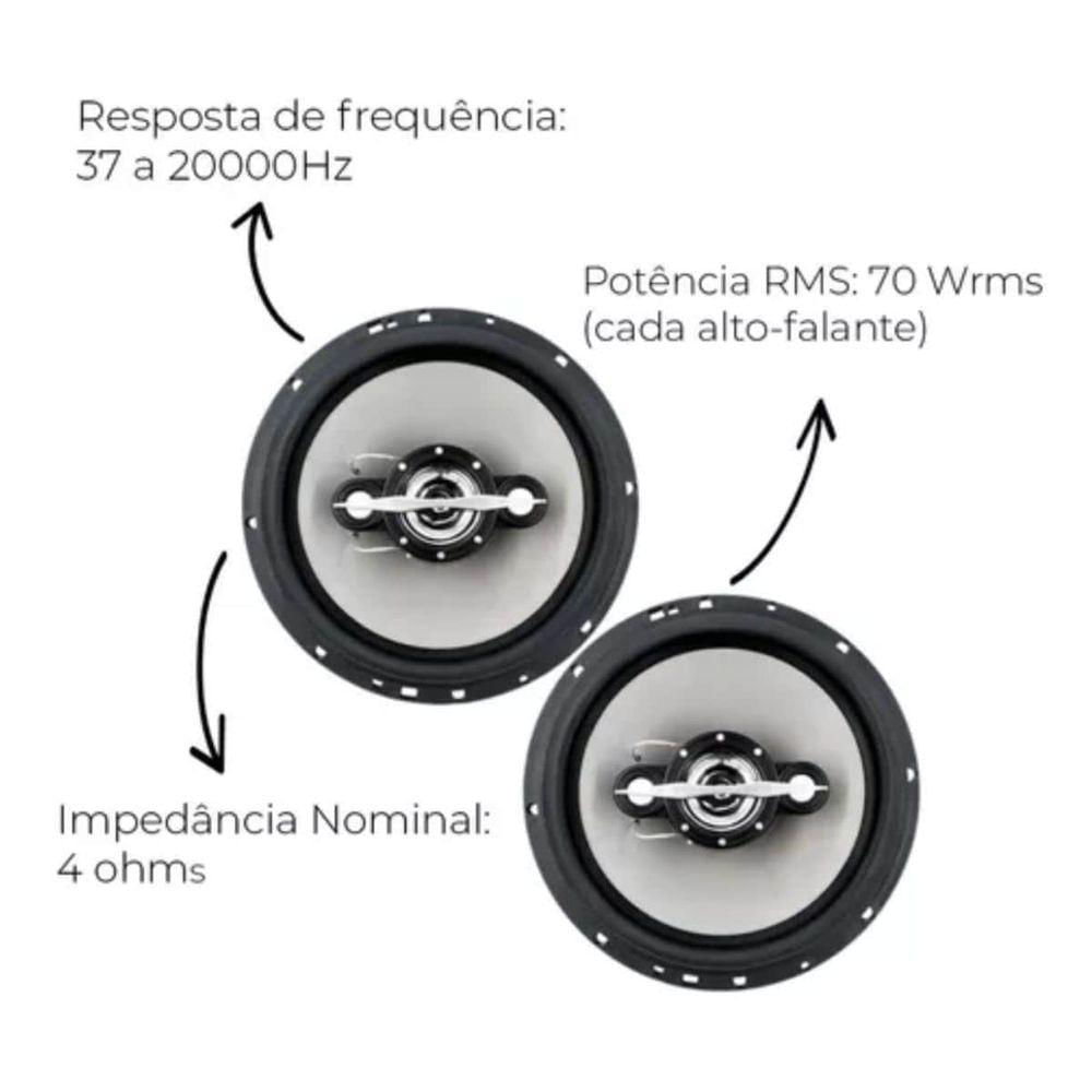 Par Auto Falante De Porta 140 Rms 6 Polegadas Leson Ls6 140w