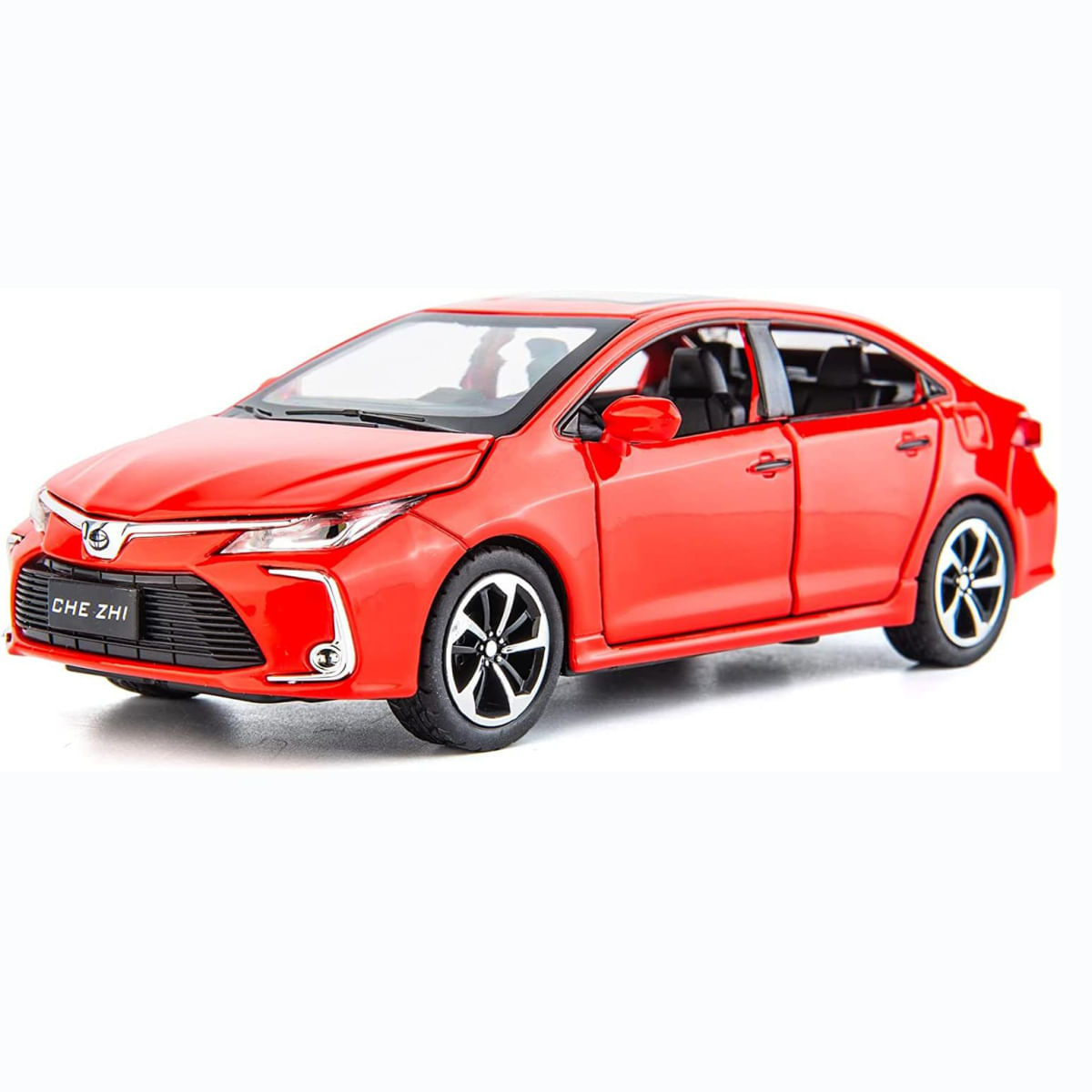 Modelo de Carro Toyota Corolla Escala 1:32, Brinquedo de Liga de Zinco com Som e Luz