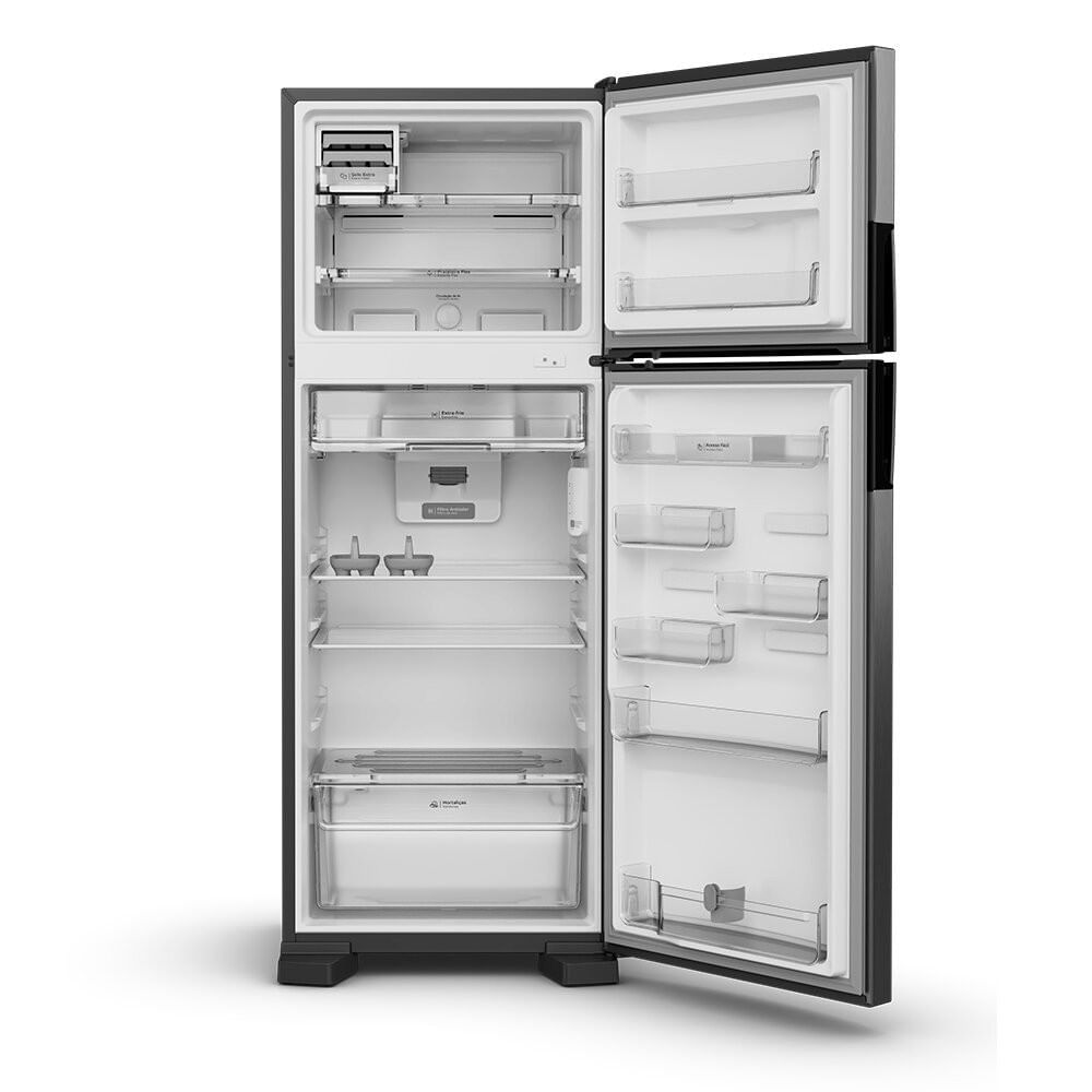 Geladeira Consul Frost Free Duplex Prateleira 3 em 1 451 Litros CRM53FK Inox / 110V