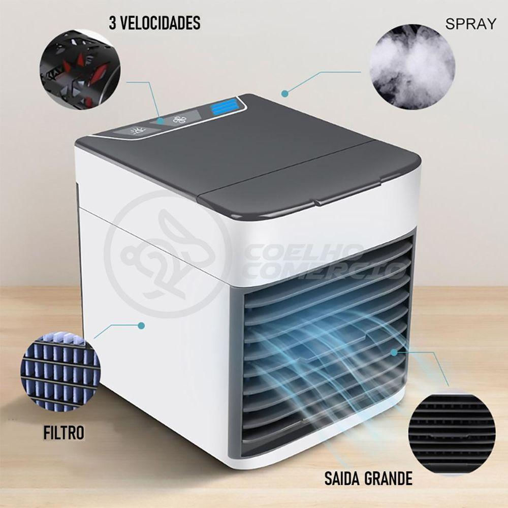 Mini Ar Condicionado Climatizador Humidificador Portátil Arctic Air Cooler 3 Velocidades
