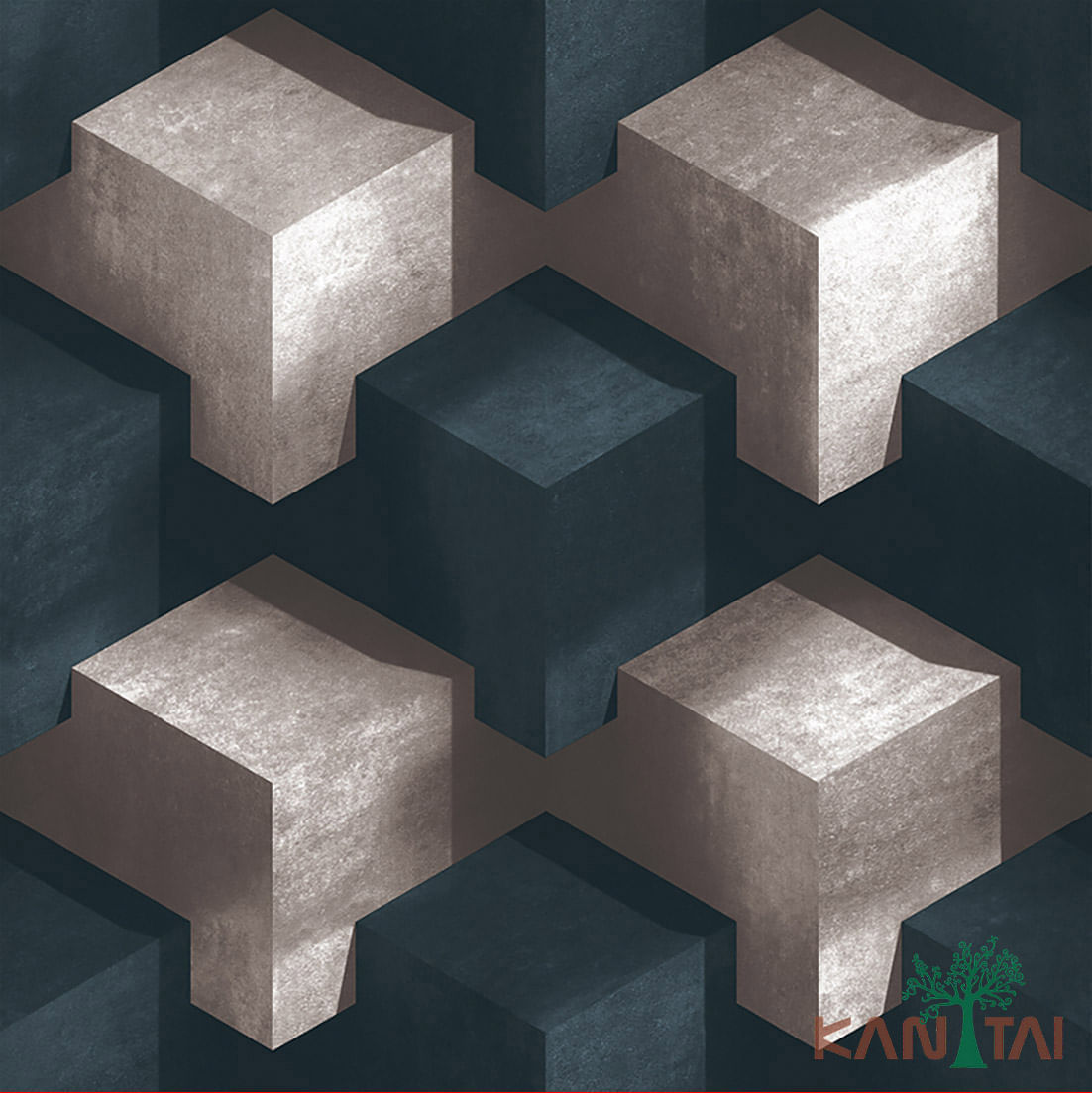 Papel de Parede Stone Age 1 Cubos 3D SN600402R