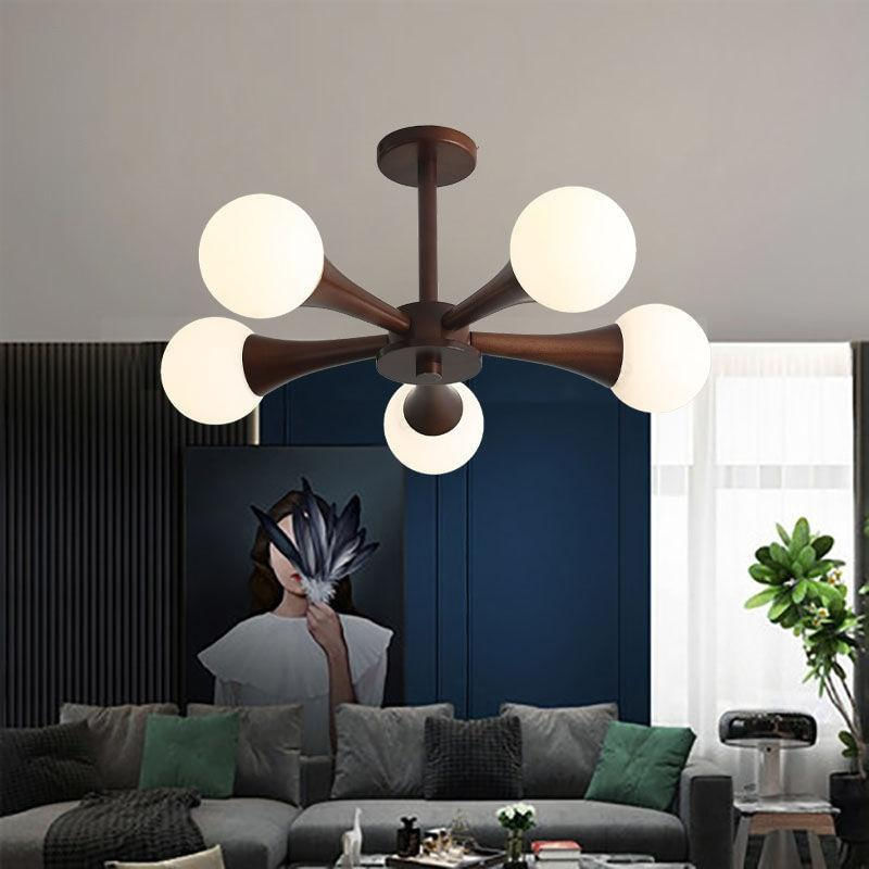 Lustre Moderno Simples para Sala de Jantar em Madeira