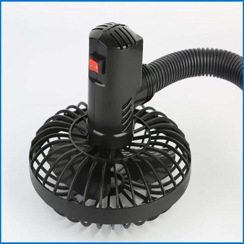 Mini Ventilador Veicular Automotivo Com Haste Flexivel 12v Carro Caminhão E Onibus