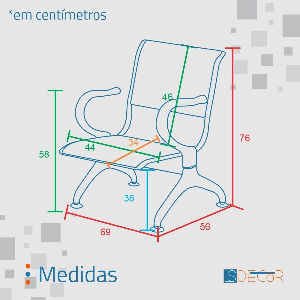 Cadeira Longarina Com Est Cromada 1 Lugar Colors Azul Royal