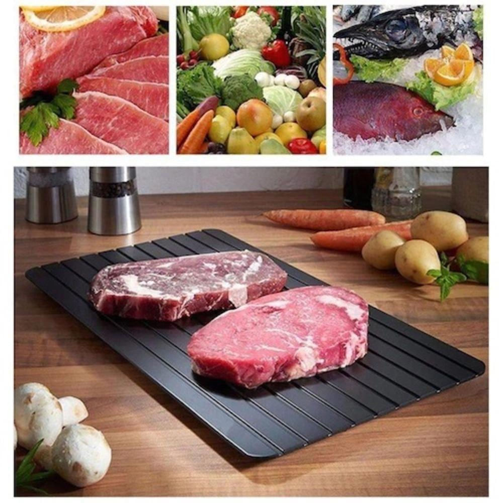 Tabua Descongelar Carne Alimentos Placa Descongelante Rapido Magica Cozinha Churrasco Defrost