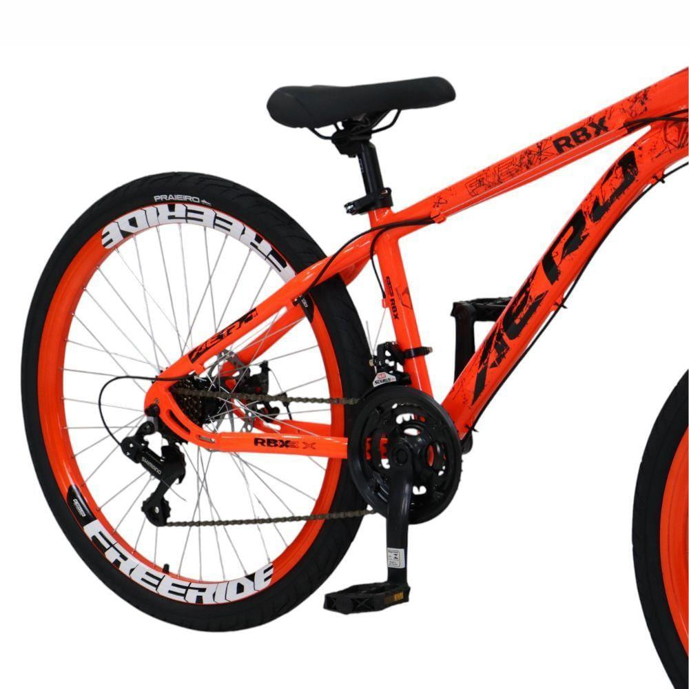 Bicicleta Aero Rbx Aro 26 Quadro Alumínio Freio A Disco Laranja Neon