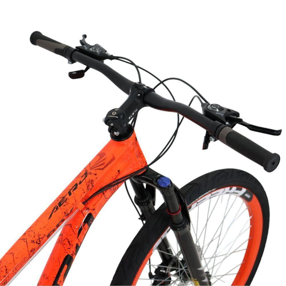 Bicicleta Aero Rbx Aro 26 Quadro Alumínio Freio A Disco Laranja Neon