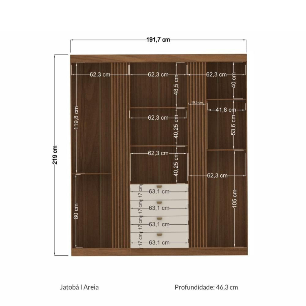 Jogo De Quarto União Paulista Com Espelho Jatoba Areia