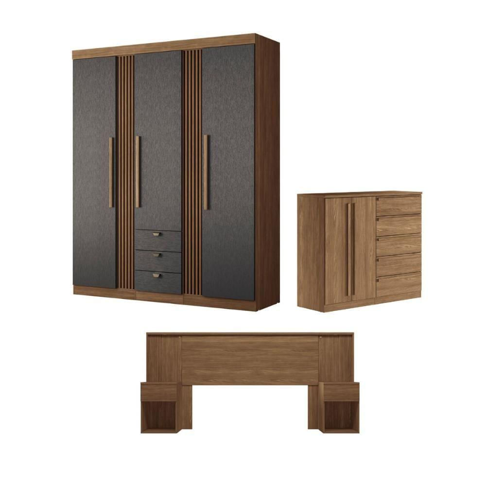 Conjunto Quarto Completo Istambul Jatoba Grafite