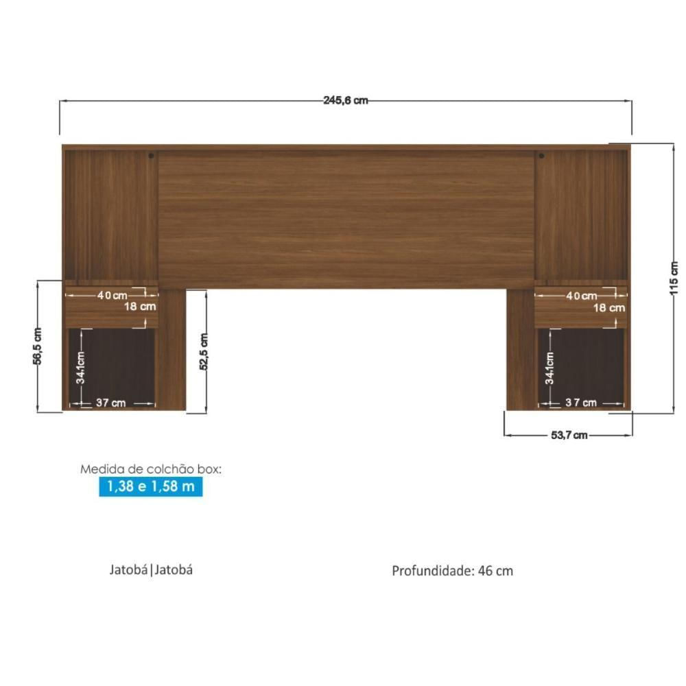 Conjunto Quarto Completo Veneza Jatoba Grafite