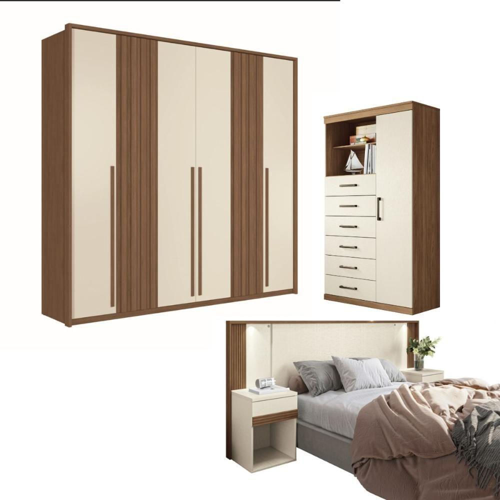 Conjunto Quarto Completo Frankfurt Jatoba Areia