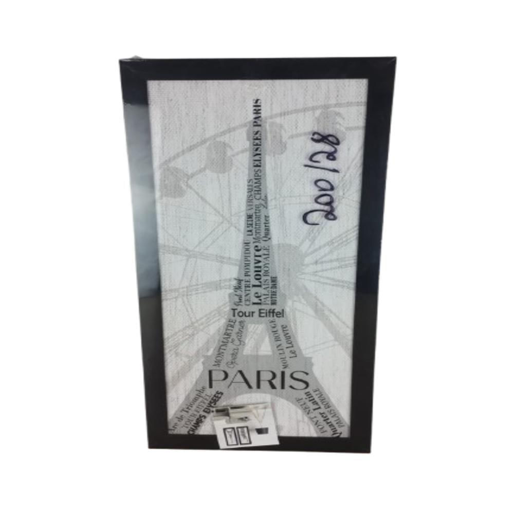 Quadro Decorativo Paris Torre Eiffel Frases França 60cm Moldura Sala Consultorio Lavabo Escritorio Canvas