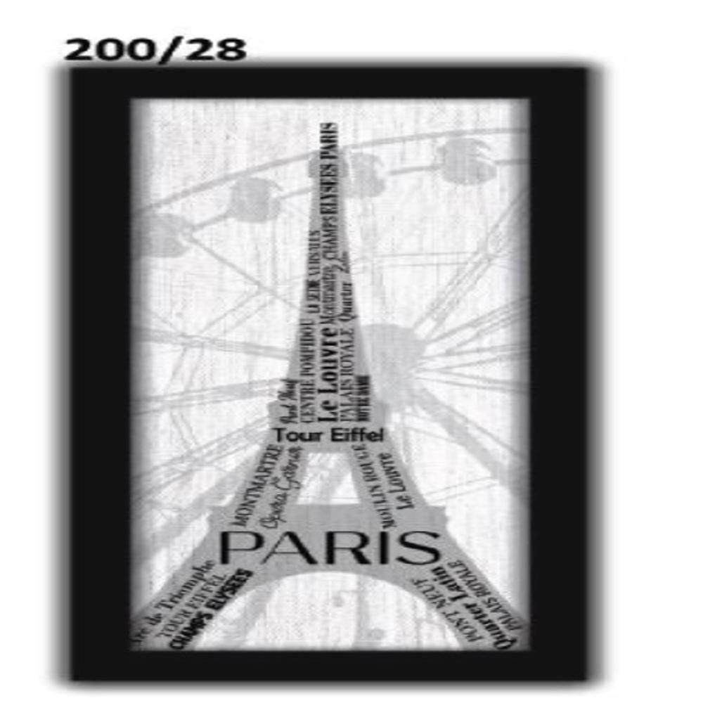 Quadro Decorativo Paris Torre Eiffel Frases França 60cm Moldura Sala Consultorio Lavabo Escritorio Canvas