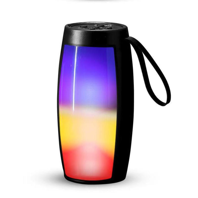 Caixa de Som Bluetooth Colorida e Leve com FM preto