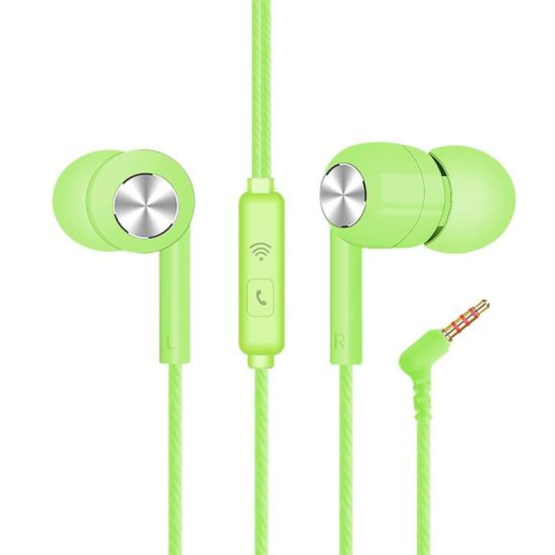 Fone de Ouvido com Fio Leve e Confiável verde