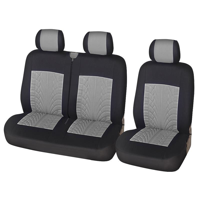 Capa de Assento para Carro 1 + 2 Estilo Pneus Vermelho/Azul/Cinza