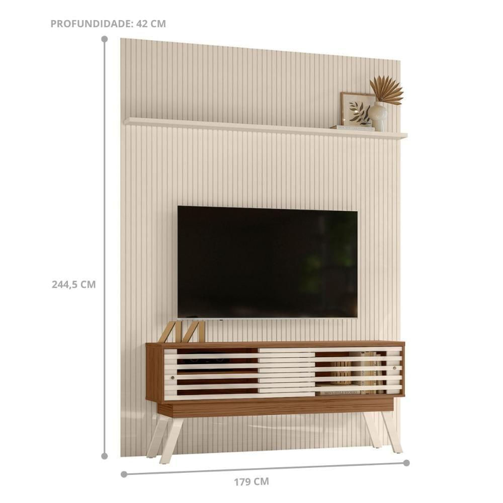 Home Painel Para Tv Valenwood Naturale Off White