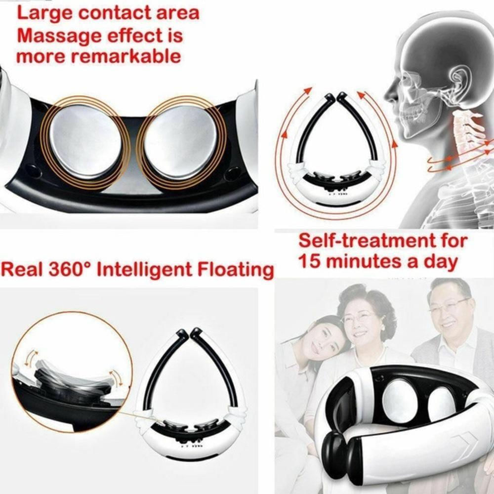 Massageador De Pescoco Ombros Lombar Eletrico Tens Cervical Fisioterapia Magnetico Massagem Shiatsu Tens