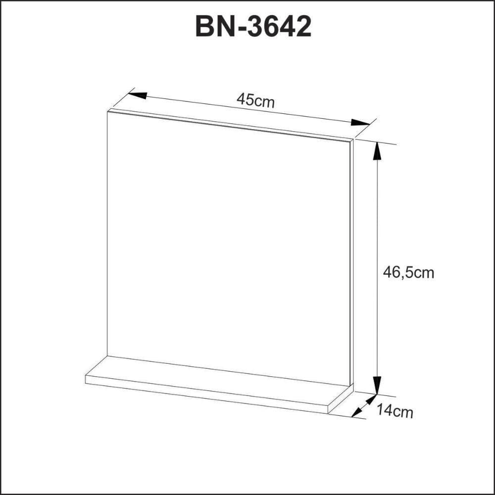 Espelheira Para Banheiro Bn3642 Amêndoa 45x46,5cm Tecnomobili