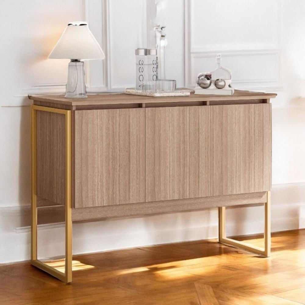 Buffet Aparador De Sala Jantar Com Pés Dourado Montana Dourado