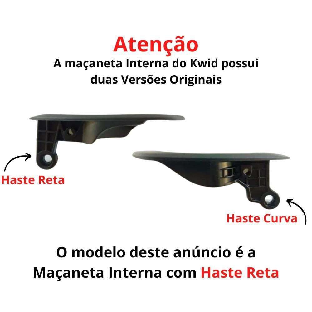 Kit 4 Maçaneta Interna Gatilho Puxador Kwid 2020 2021 2022 - Un - 4 [f103]