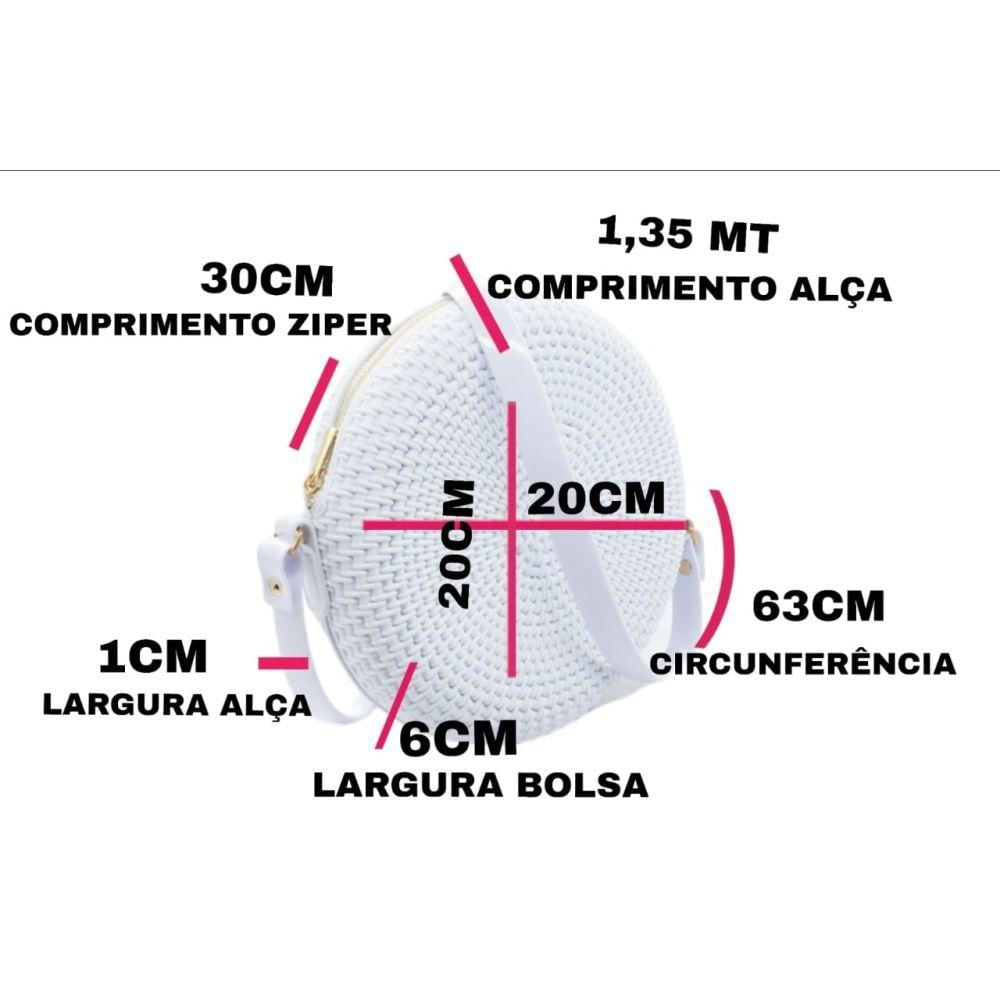 Bolsa Redonda Pequena Moda Fashion Feminina Alça Transversal Para Passeio Dia A Dia