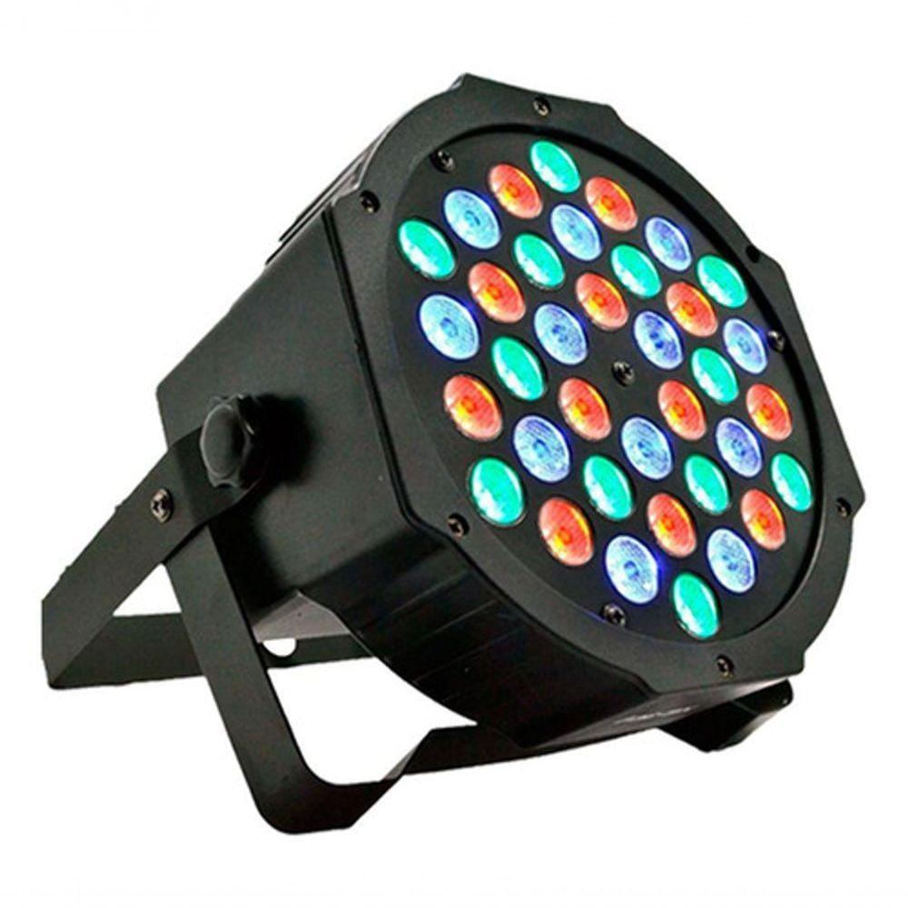 Canhão Refletor Rgb 18/36 Leds 1w Par 64 Slim Strobo Balada