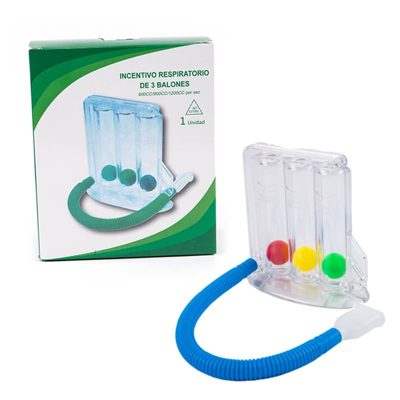 Treinador Respiratório com 3 Bolas para Melhorar a Função Pulmonar