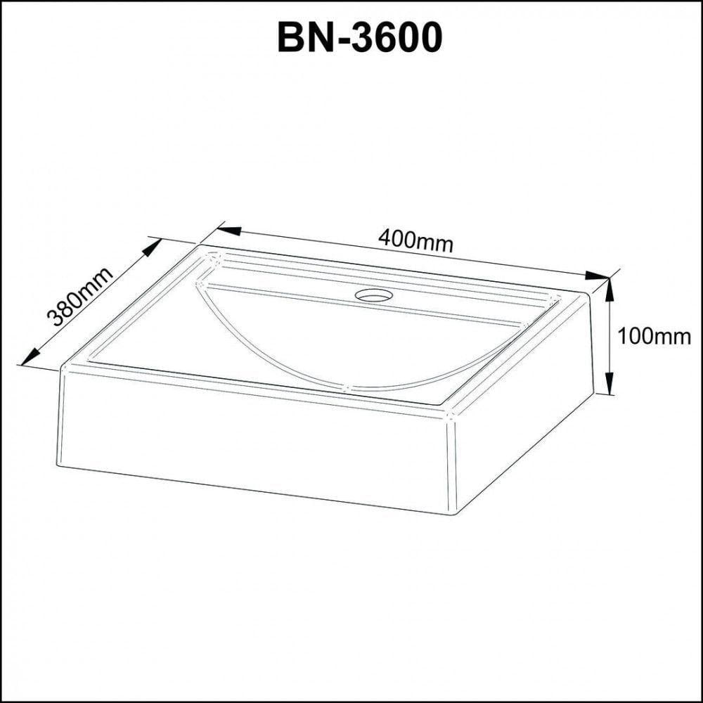 Cuba Para Banheiro Branca 40x10x38cm Bn3600 Tecnomobili Branco