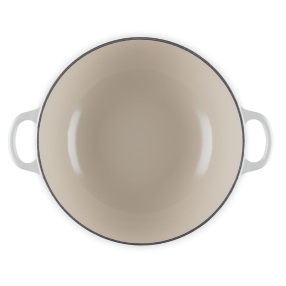 PANELA LE CREUSET MARMITA HOLLY EM FERRO FUNDIDO 26CM BRANCO COTTON 21994264314464