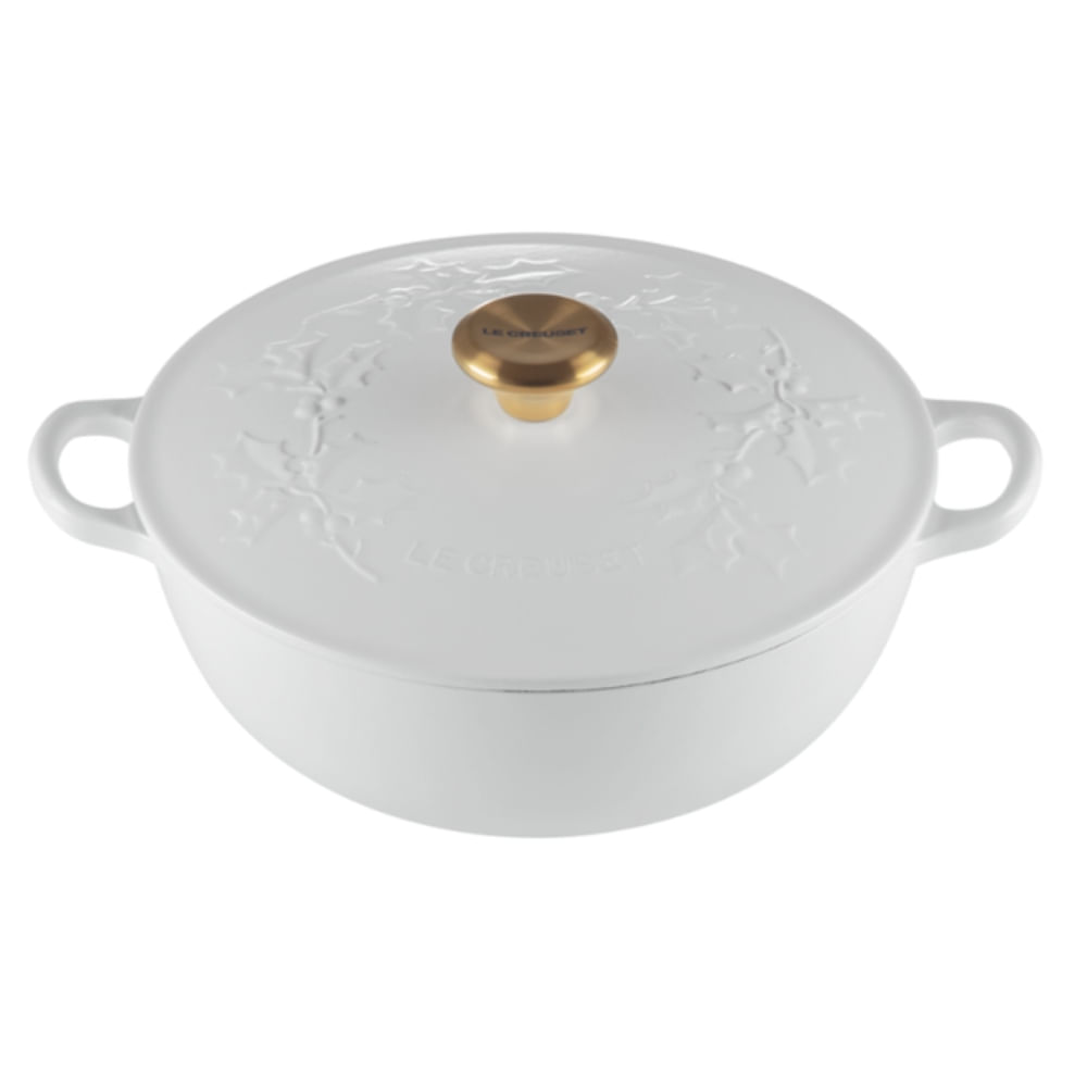 PANELA LE CREUSET MARMITA HOLLY EM FERRO FUNDIDO 26CM BRANCO COTTON 21994264314464