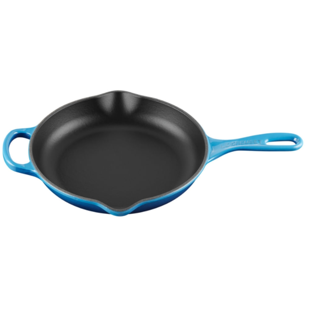 FRIGIDEIRA LE CREUSET SKILLET REDONDA SIGNATURE C/ ALCA 26CM AZURE BLUE 20182262200422