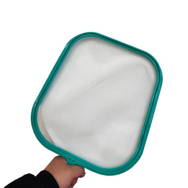 Rede de Piscina com Cabo Ergonômico e Estrutura Reforçada ciano