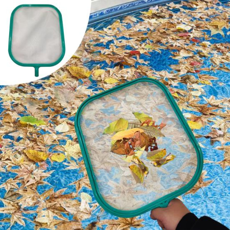 Rede de Piscina com Cabo Ergonômico e Estrutura Reforçada ciano