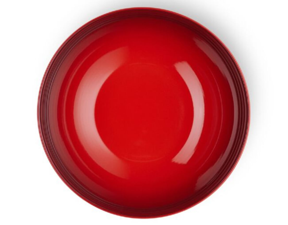 KIT LE CREUSET BOWL DE SERVIR 24CM E ESPÁTULA MULTIUSO - Vermelho