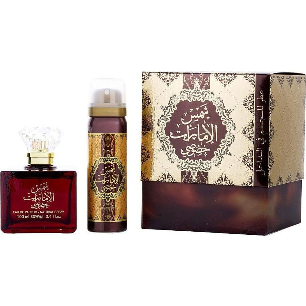 Perfume Unisex Ard Al Zaafaran Shams Emarat Khususi Edp Spray 100 Ml&deodorante 50