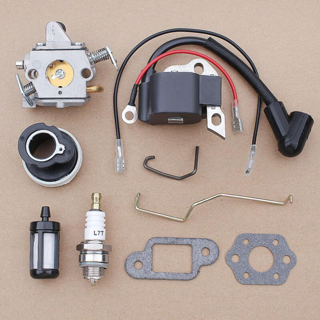 Kit De Ajuste De Filtro Y Carburador Para Motosierra Stihl MS170 MS180 - Incluye Piezas, Color Plata