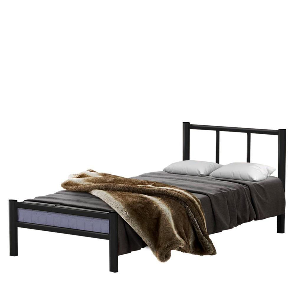 Cama De Aço Casal Tubular 1.38 Preto Jane Shop Jm