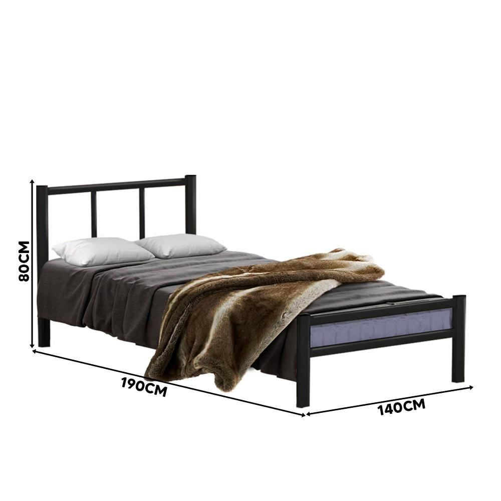 Cama De Aço Casal Tubular 1.38 Preto Jane Shop Jm